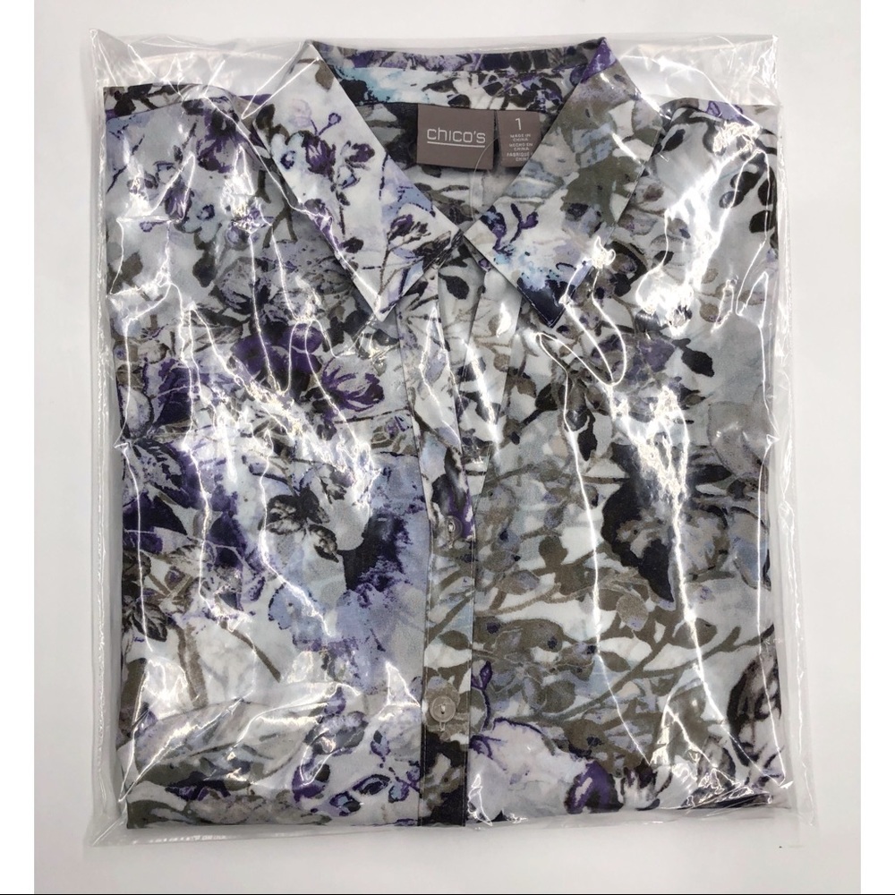 Chico’s Multicolor Floral Print Blouse - Picture 14 of 14
